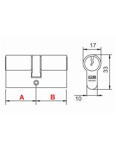 wkładka La Porte K1 35/50Z z zębatką nikiel