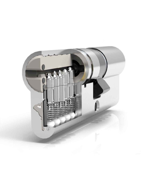 wkładka Mul-T-Lock Classic BW z gałką i zębatką, satyna