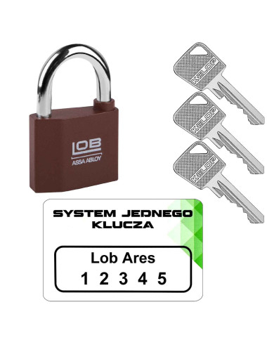 kłódka Lob KZ60 system jednego klucza