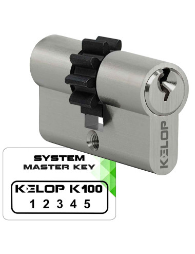 wkładka KELOP K100 z zębatką nikiel system master key