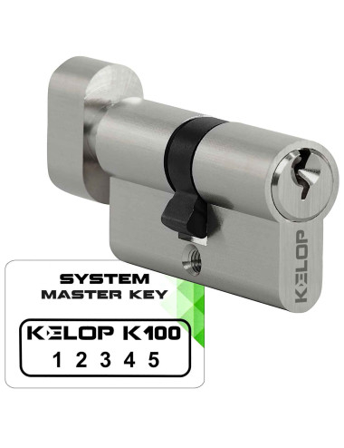 wkładka KELOP K100 z gałką nikiel system master key